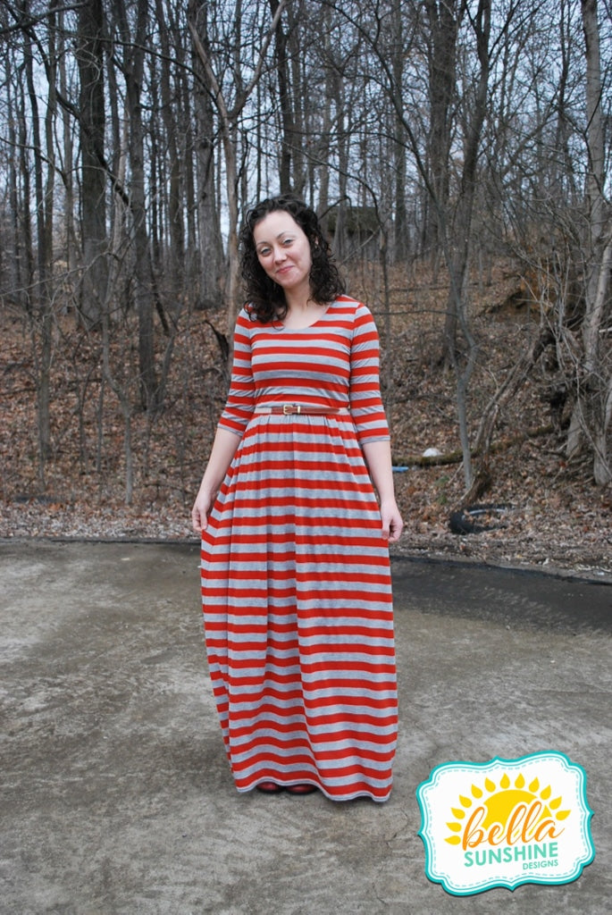 Maxi Dress Sewing PDF Pattern Womens Maxi Dress Pattern Maxi Dress Patterns  for Women 