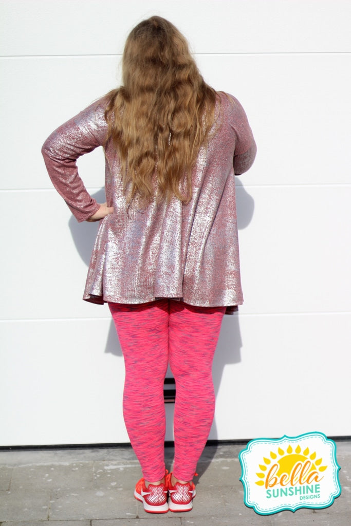 Crivit - Ladies Pink Patterned Leggings - Size: 8/10... - Depop