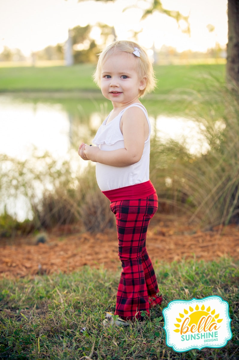 Kids red hot sale plaid pants