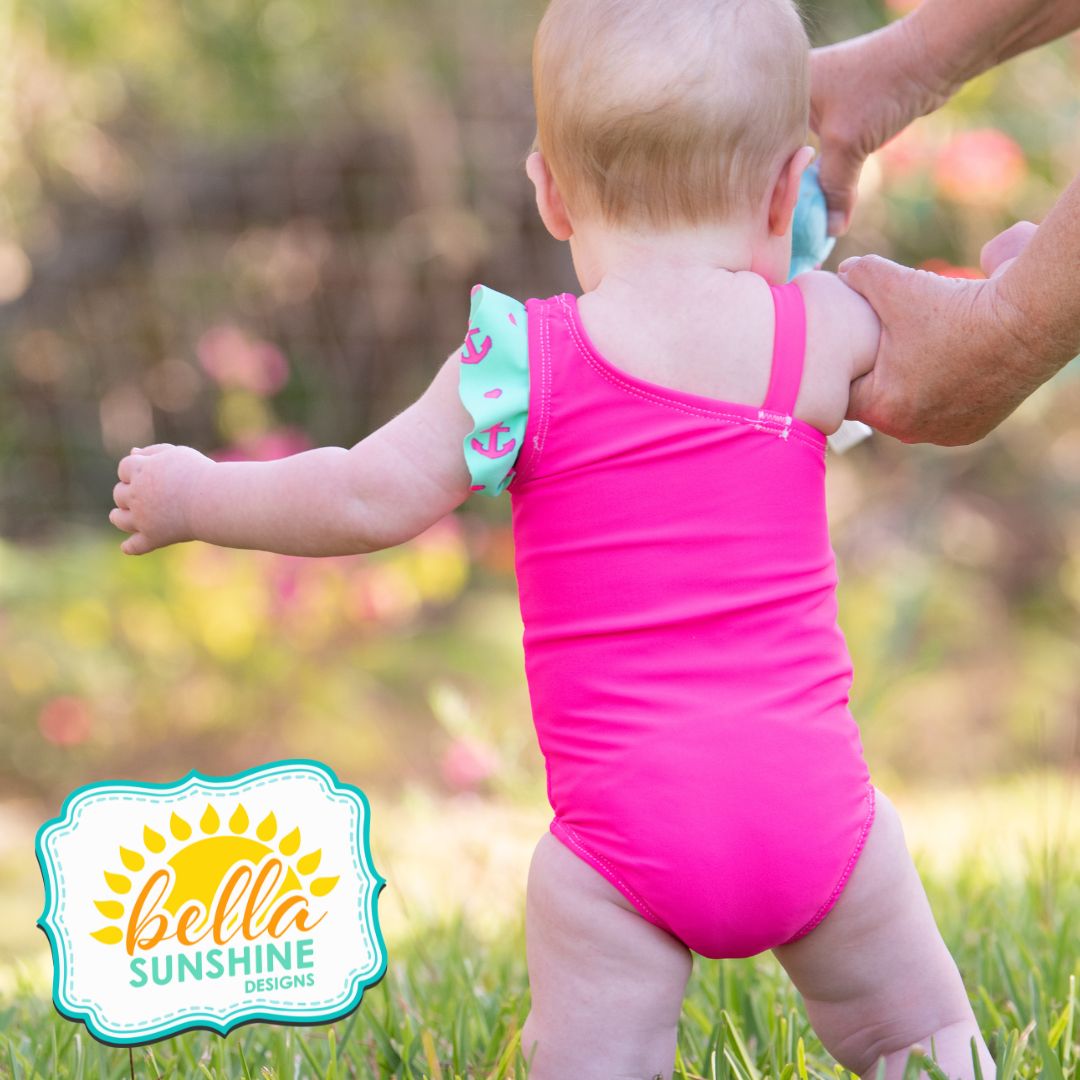 Pink cheap baby swimsuit