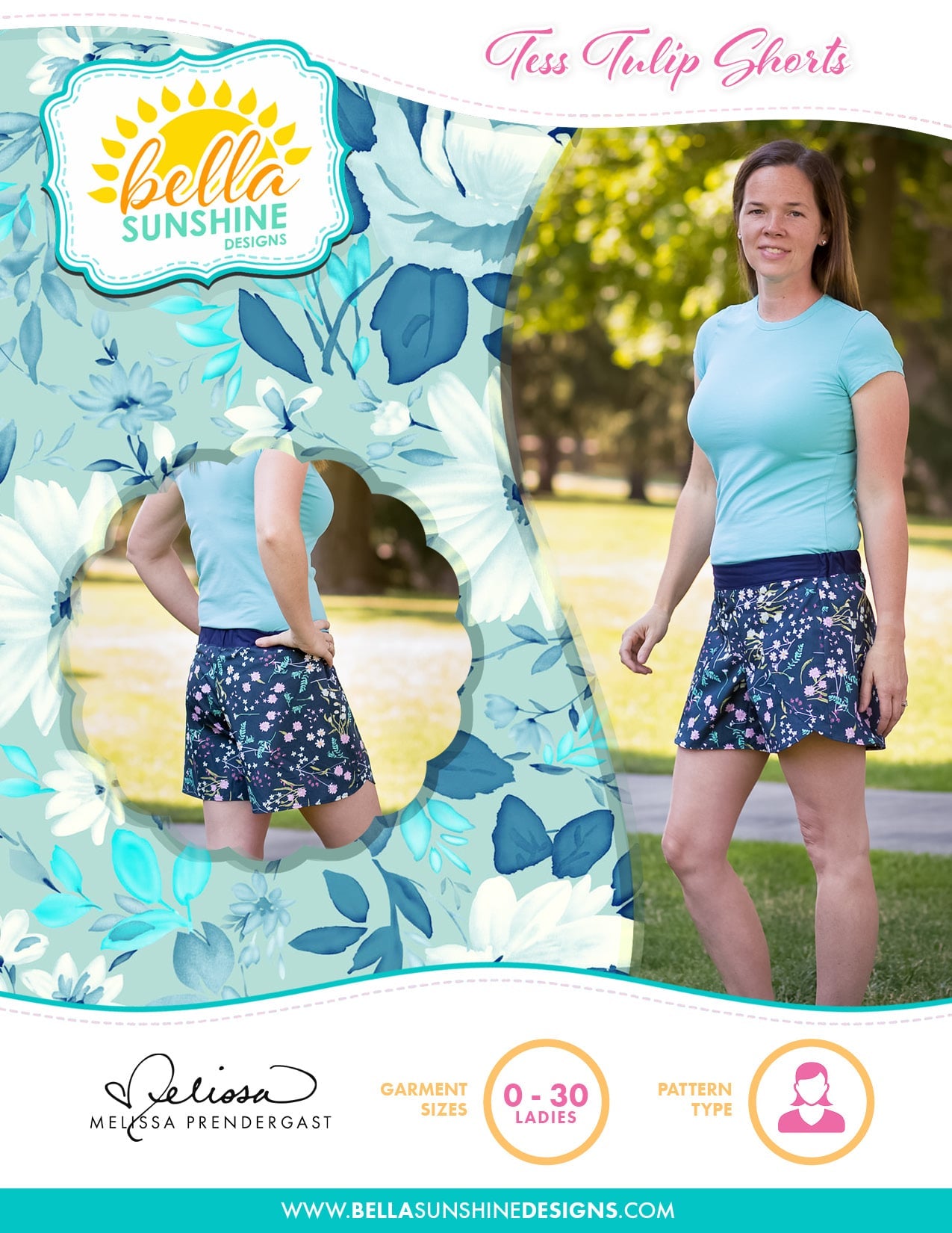 Tess Tulip Shorts - Adults – Bella Sunshine Designs